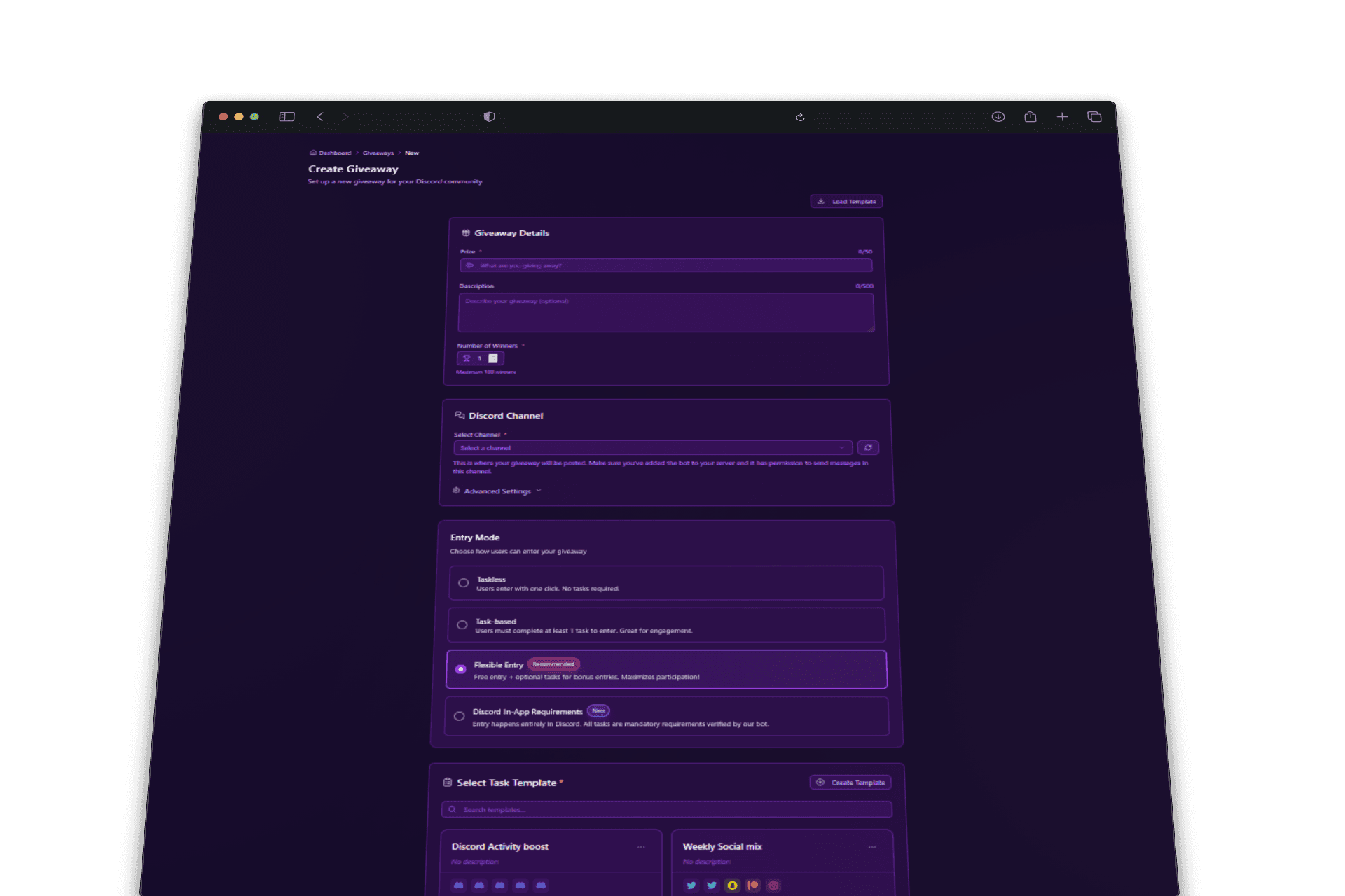 Create Your First Giveaway