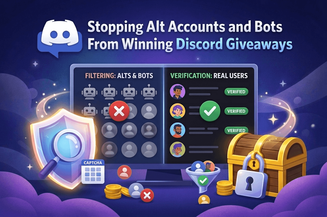 Stopping alt accounts and bots from winning Discord giveaways with fraud detection